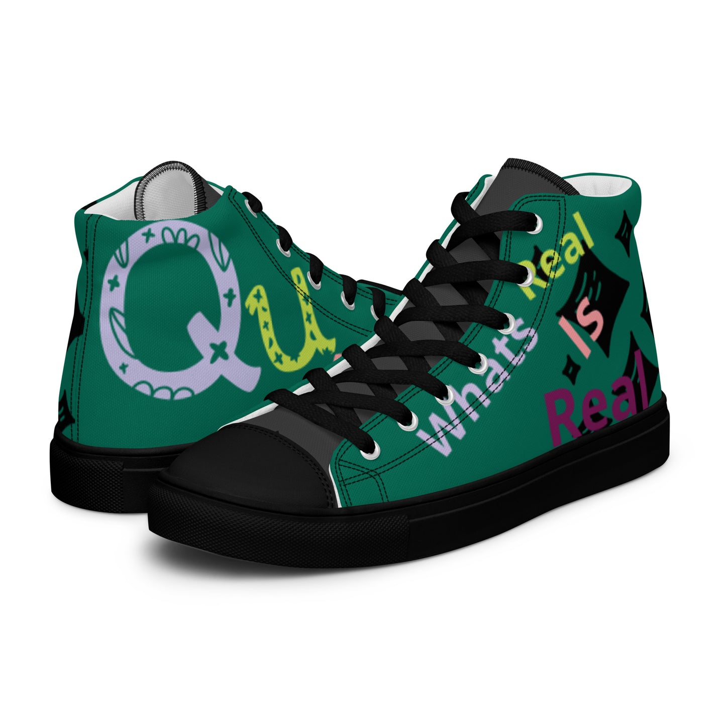 Queens high top black bottoms