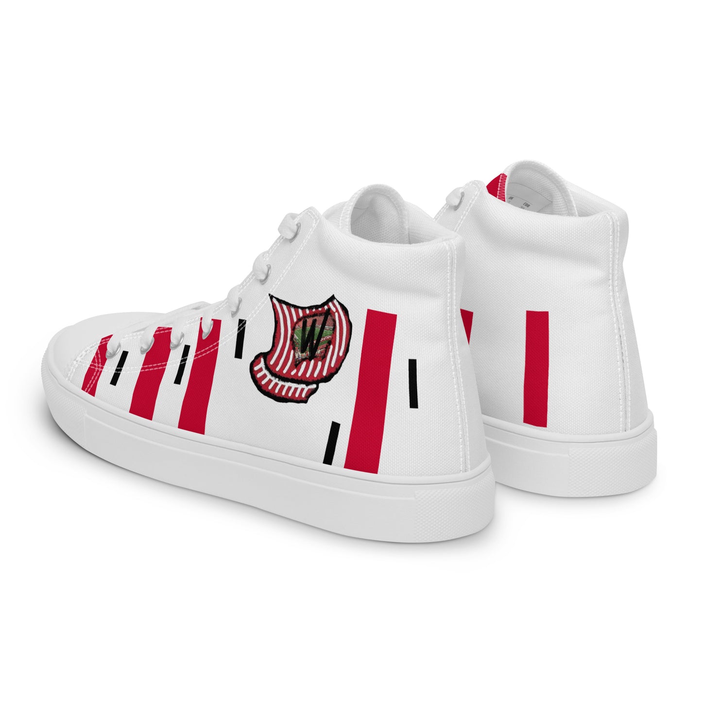 White Men’s Badger White Bottoms High Tops